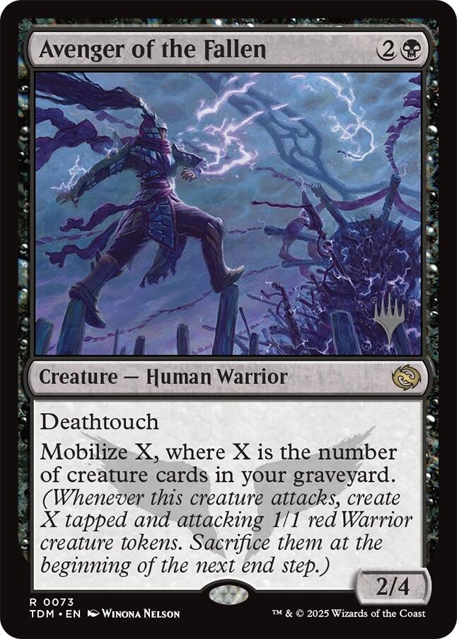 Avenger of the Fallen [Tarkir: Dragonstorm Promos] | Lots Moore NSW
