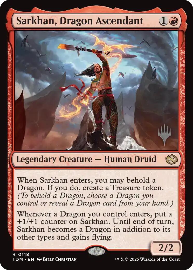 Sarkhan, Dragon Ascendant [Tarkir: Dragonstorm Promos] | Lots Moore NSW