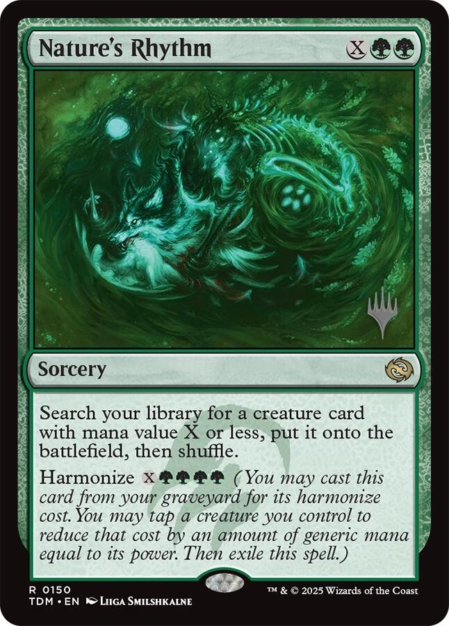 Nature's Rhythm [Tarkir: Dragonstorm Promos] | Lots Moore NSW