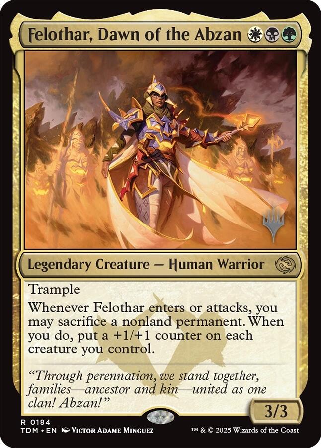 Felothar, Dawn of the Abzan [Tarkir: Dragonstorm Promos] | Lots Moore NSW