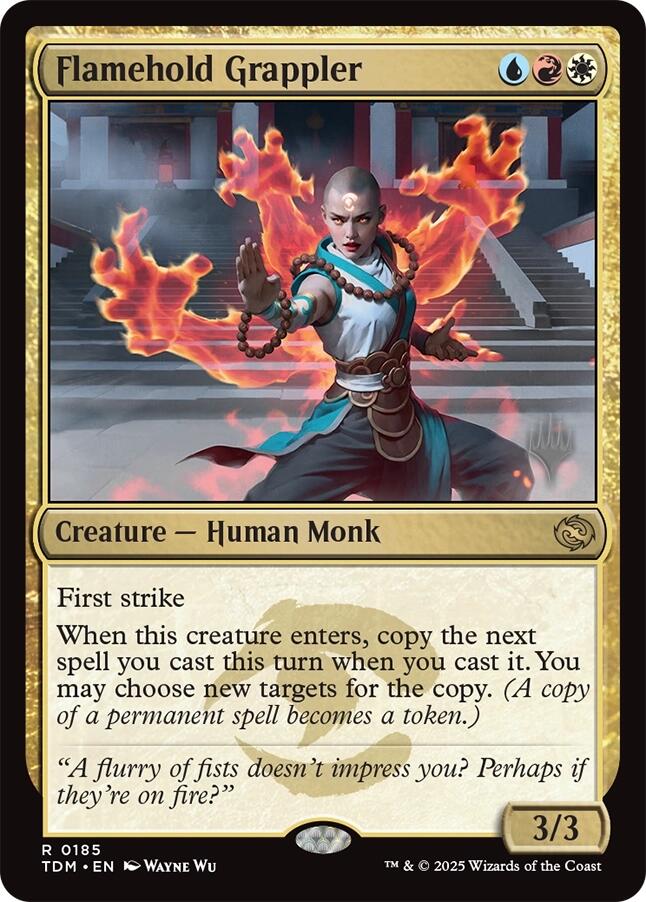 Flamehold Grappler [Tarkir: Dragonstorm Promos] | Lots Moore NSW