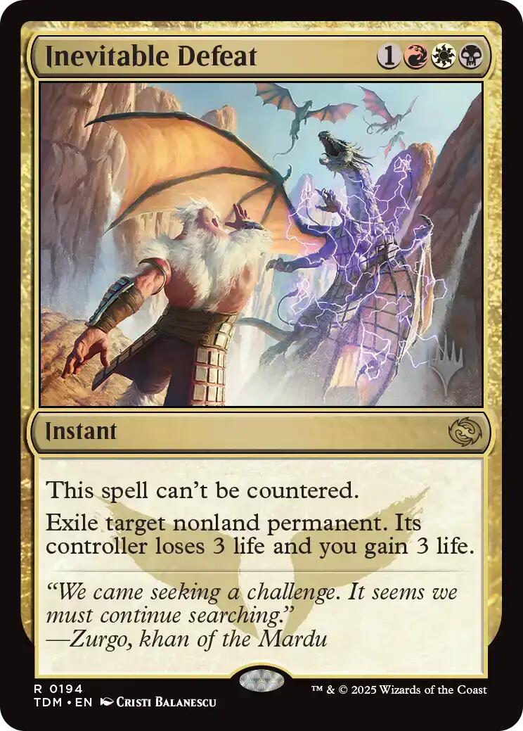 Inevitable Defeat [Tarkir: Dragonstorm Promos] | Lots Moore NSW