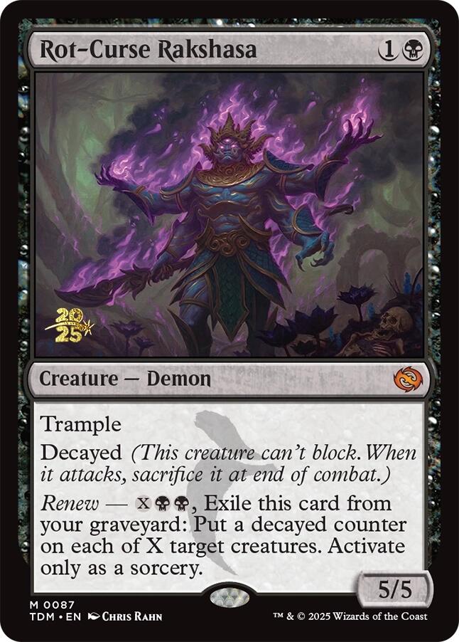 Rot-Curse Rakshasa [Tarkir: Dragonstorm Prerelease Promos] | Lots Moore NSW