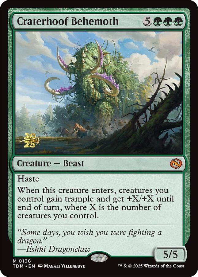 Craterhoof Behemoth [Tarkir: Dragonstorm Prerelease Promos] | Lots Moore NSW