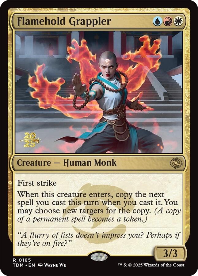 Flamehold Grappler [Tarkir: Dragonstorm Prerelease Promos] | Lots Moore NSW