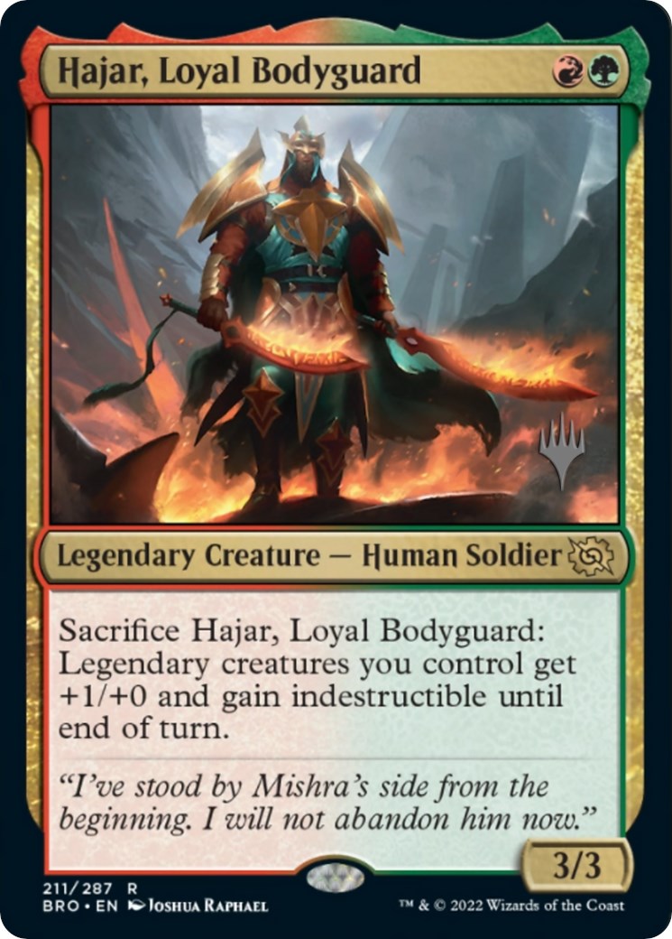 Hajar, Loyal Bodyguard (Promo Pack) [The Brothers' War Promos] | Lots Moore NSW