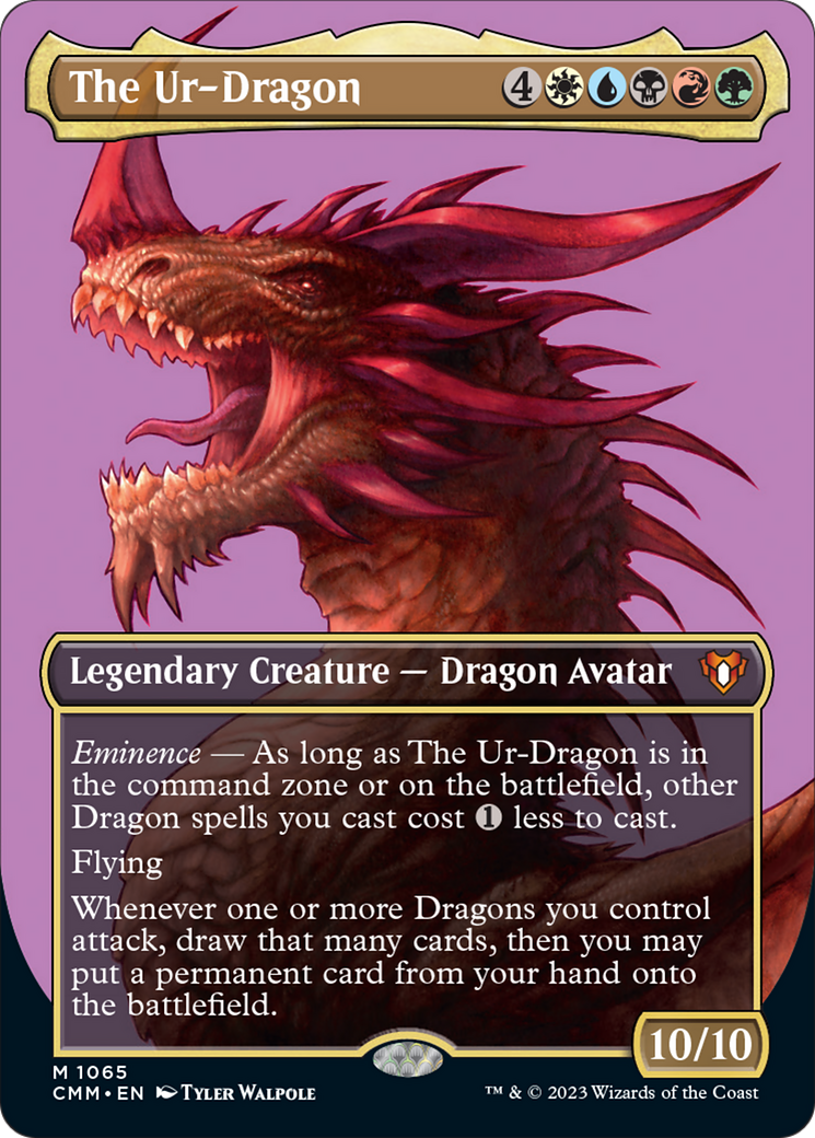 The Ur-Dragon (Borderless Textured Foil Frame Break) [Commander Masters] | Lots Moore NSW