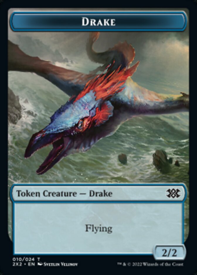 Drake // Angel Double-Sided Token [Double Masters 2022 Tokens] | Lots Moore NSW