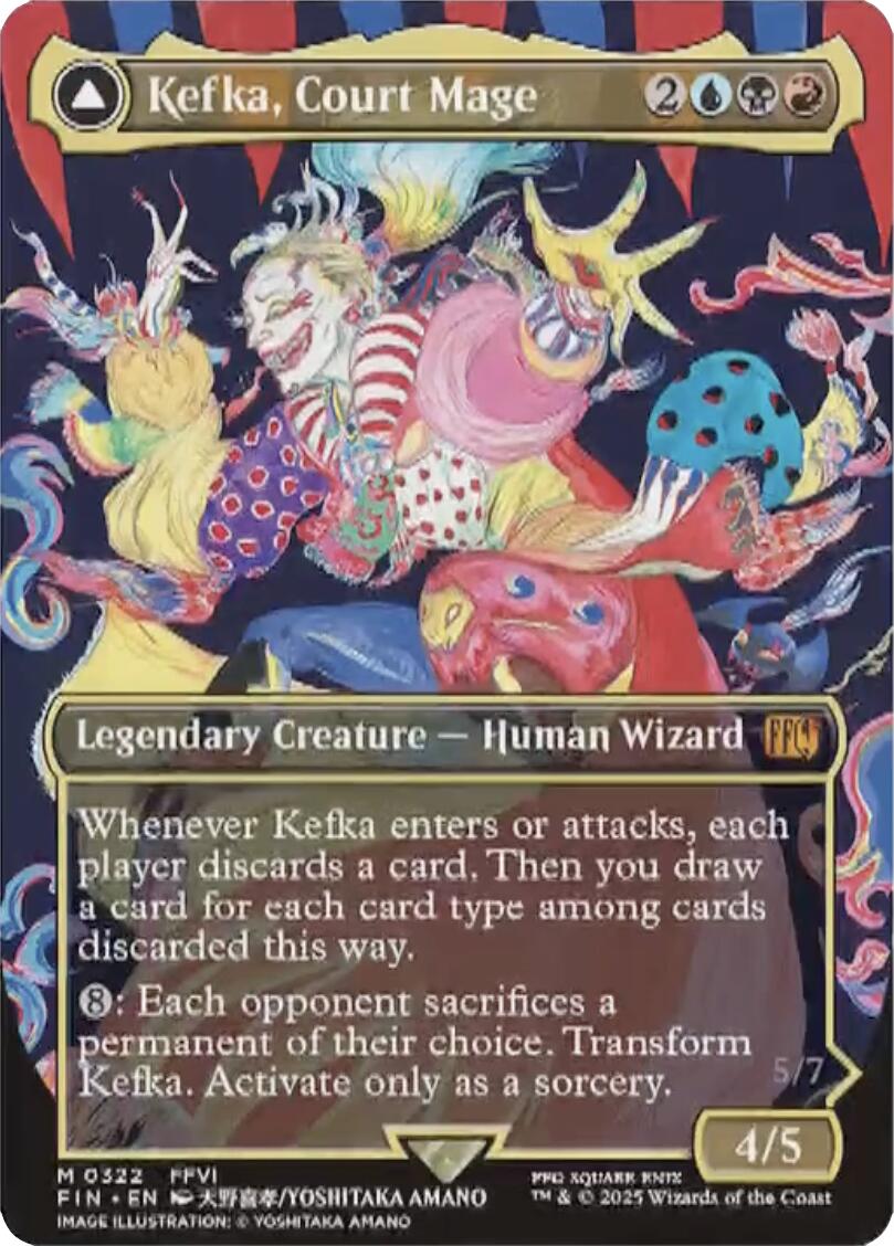 Kefka, Court Mage // Kefka, Ruler of Ruin (Borderless) (0322) [FINAL FANTASY] | Lots Moore NSW