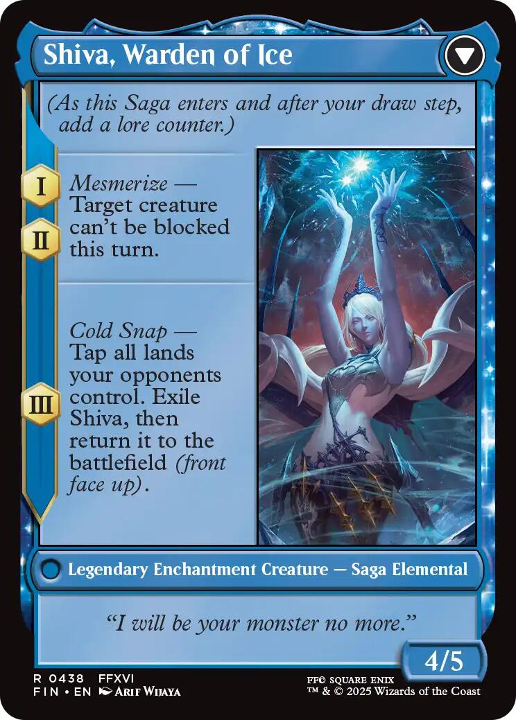 Jill, Shiva's Dominant // Shiva, Warden of Ice (Extended Art) [FINAL FANTASY] | Lots Moore NSW