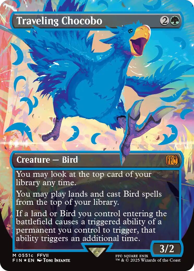 Traveling Chocobo (Borderless) (Neon Ink Blue) [FINAL FANTASY] | Lots Moore NSW