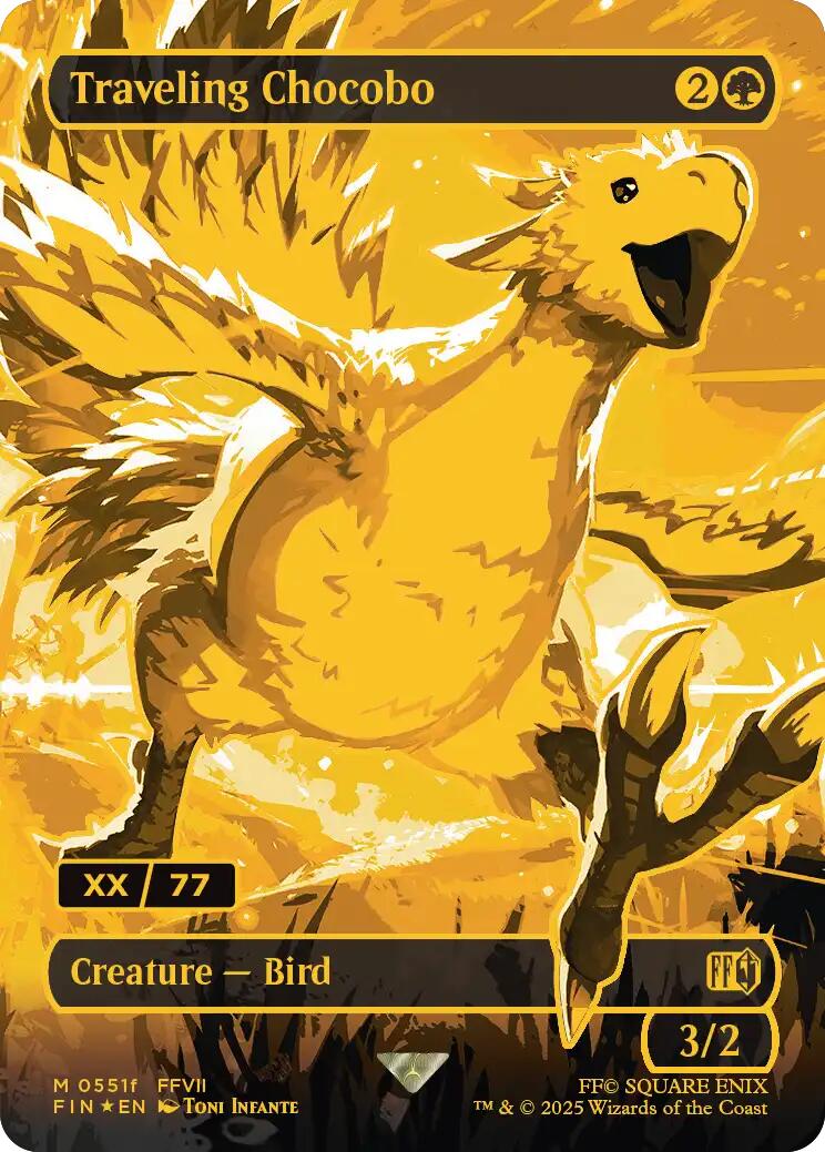 Traveling Chocobo (Borderless) (Serial Numbered) [FINAL FANTASY] | Lots Moore NSW