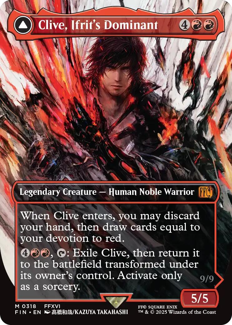 Clive, Ifrit's Dominant // Ifrit, Warden of Inferno (Borderless) (0318) [FINAL FANTASY] | Lots Moore NSW