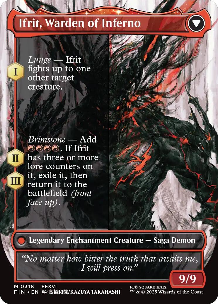 Clive, Ifrit's Dominant // Ifrit, Warden of Inferno (Borderless) (0318) [FINAL FANTASY] | Lots Moore NSW
