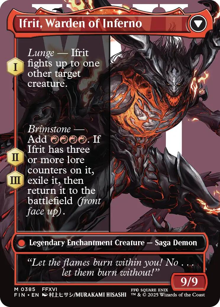 Clive, Ifrit's Dominant // Ifrit, Warden of Inferno (Borderless) (0385) [FINAL FANTASY] | Lots Moore NSW