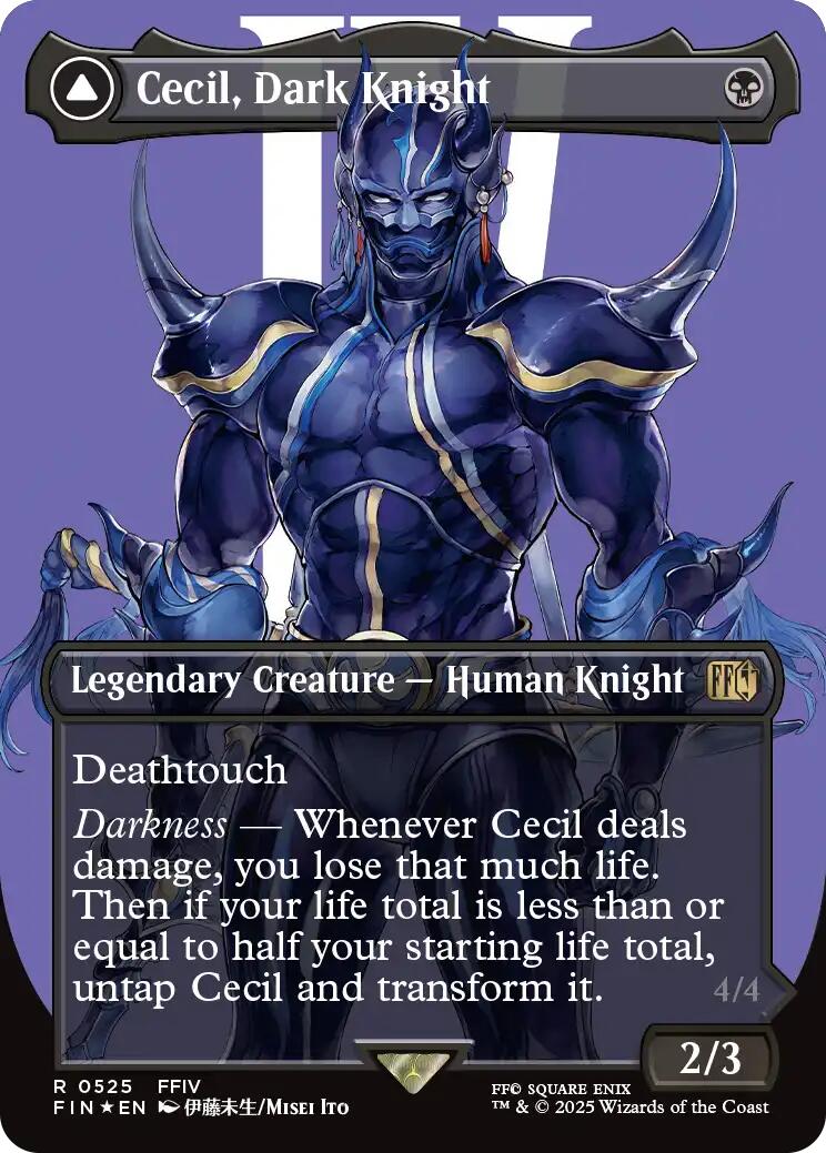 Cecil, Dark Knight // Cecil, Redeemed Paladin (Borderless) (Surge Foil) [FINAL FANTASY] | Lots Moore NSW