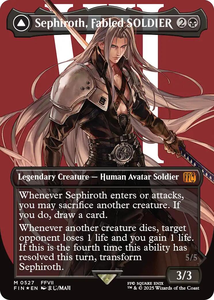 Sephiroth, Fabled SOLDIER // Sephiroth, One-Winged Angel (Borderless) (Surge Foil) [FINAL FANTASY] | Lots Moore NSW