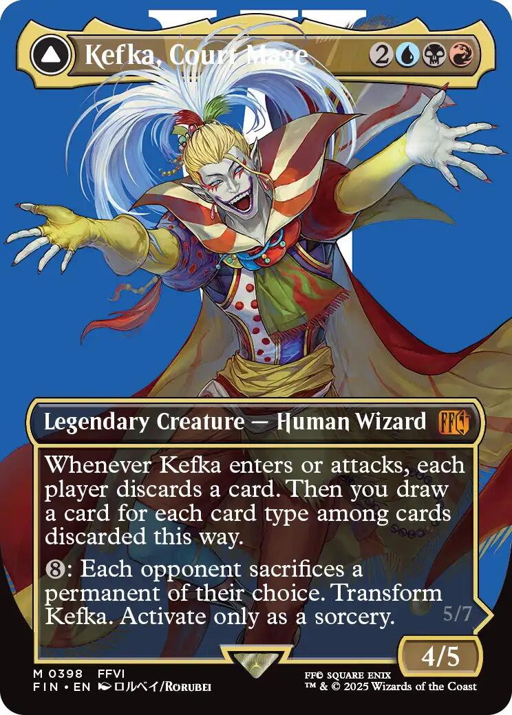 Kefka, Court Mage // Kefka, Ruler of Ruin (Borderless) (0398) [FINAL FANTASY] | Lots Moore NSW