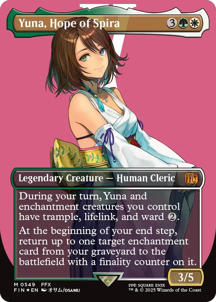 Yuna, Hope of Spira (Borderless) (Surge Foil) [FINAL FANTASY] | Lots Moore NSW