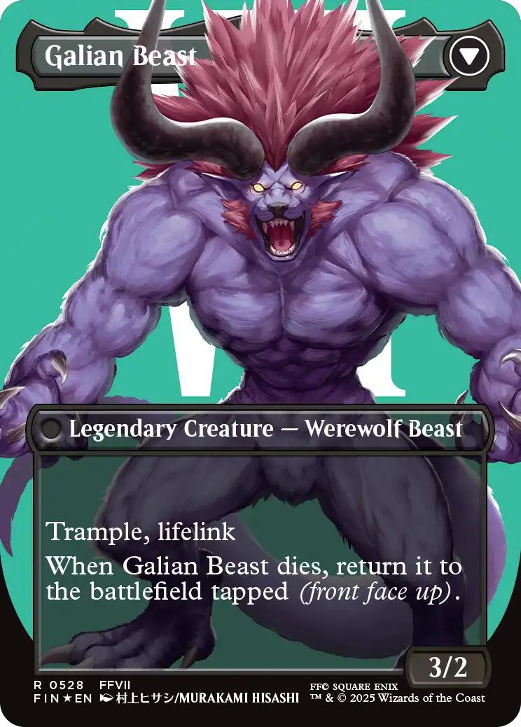 Vincent Valentine // Galian Beast (Borderless) (Surge Foil) [FINAL FANTASY] | Lots Moore NSW