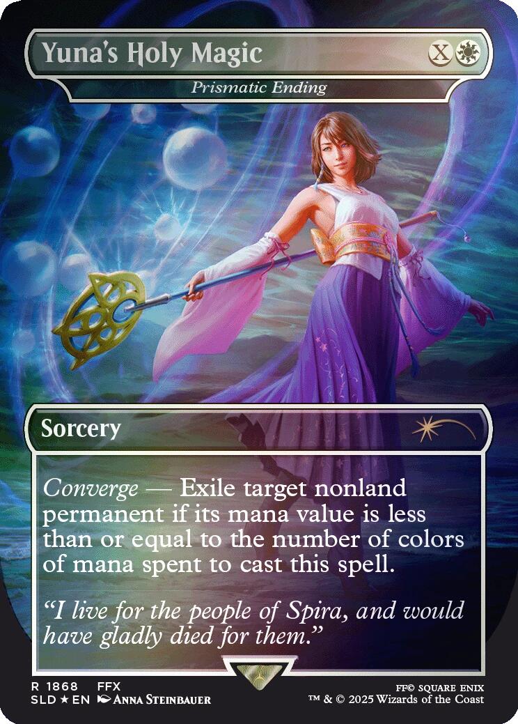 Yuna's Holy Magic - Prismatic Ending (Rainbow Foil) [Secret Lair Drop Series] | Lots Moore NSW