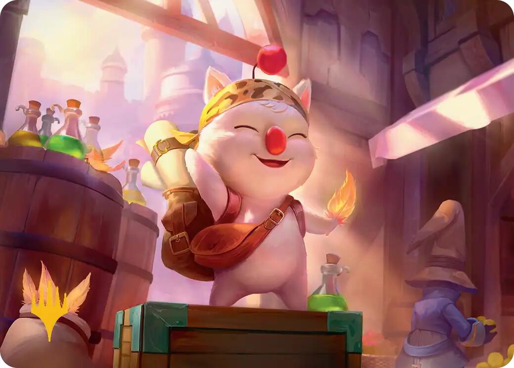 Stiltzkin, Moogle Merchant Art Card (Gold-Stamped Planeswalker Symbol) [FINAL FANTASY Art Series] | Lots Moore NSW