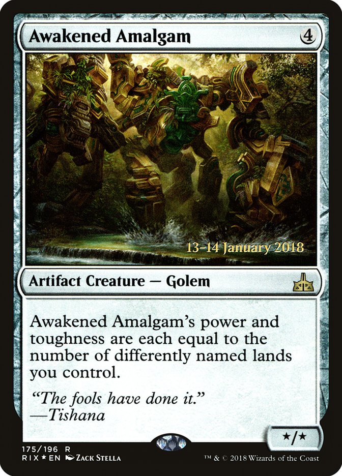 Awakened Amalgam [Rivals of Ixalan Prerelease Promos] | Lots Moore NSW