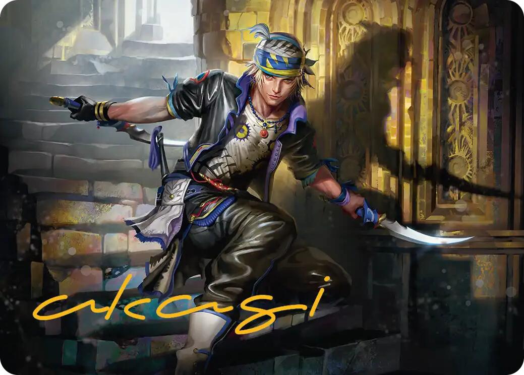 Locke Cole Art Card (Gold-Stamped Signature) [FINAL FANTASY Art Series] | Lots Moore NSW