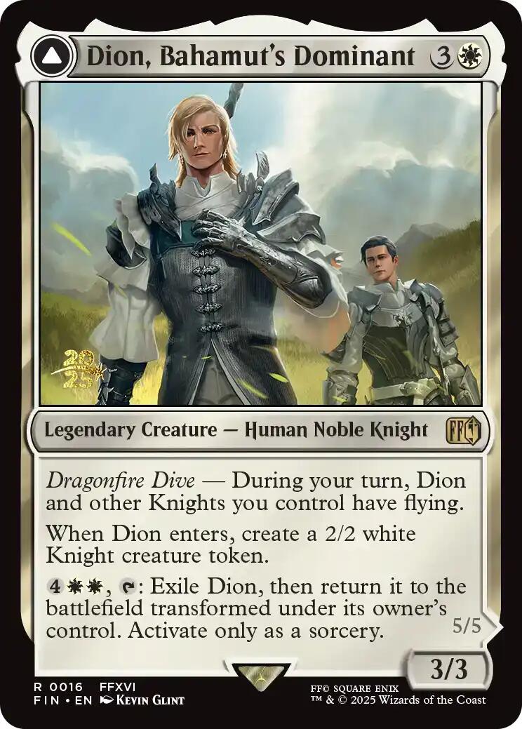 Dion, Bahamut's Dominant // Bahamut, Warden of Light [FINAL FANTASY Prerelease Promo] | Lots Moore NSW
