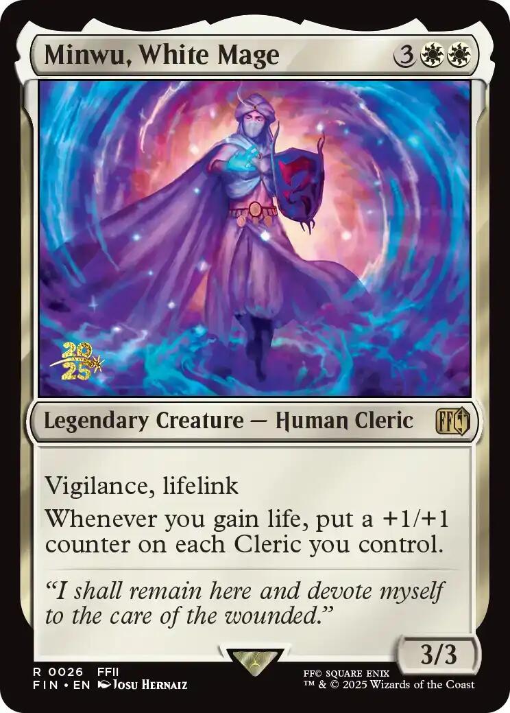 Minwu, White Mage [FINAL FANTASY Prerelease Promo] | Lots Moore NSW