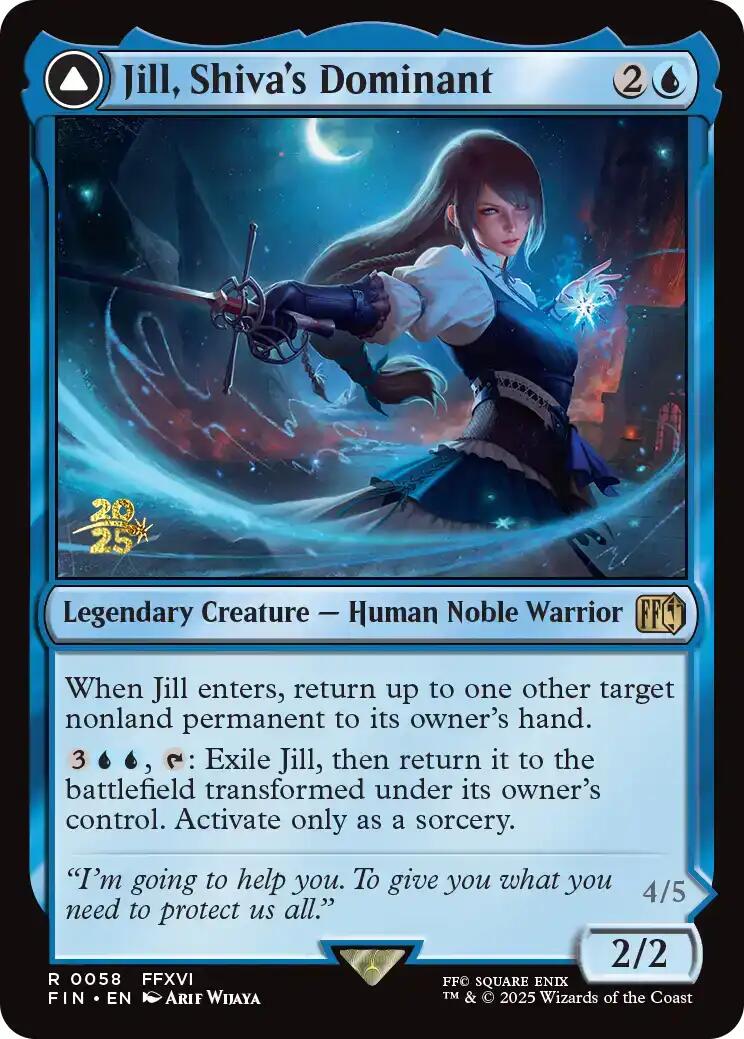 Jill, Shiva's Dominant // Shiva, Warden of Ice [FINAL FANTASY Prerelease Promo] | Lots Moore NSW