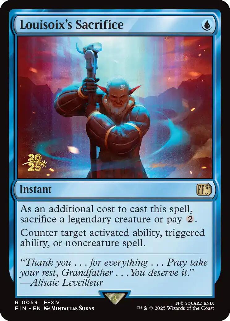 Louisoix's Sacrifice [FINAL FANTASY Prerelease Promo] | Lots Moore NSW