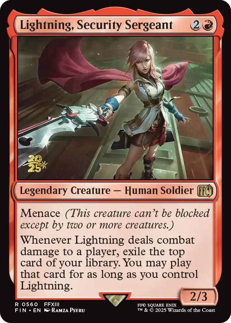 Lightning, Security Sergeant [FINAL FANTASY Prerelease Promo] | Lots Moore NSW