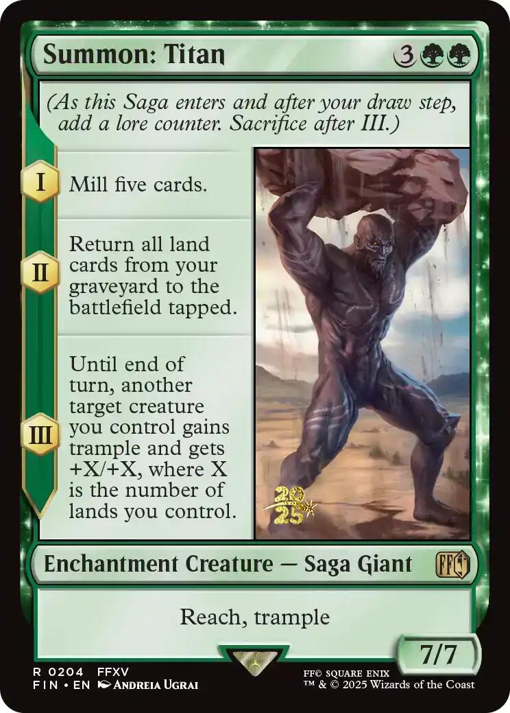 Summon: Titan [FINAL FANTASY Prerelease Promo] | Lots Moore NSW