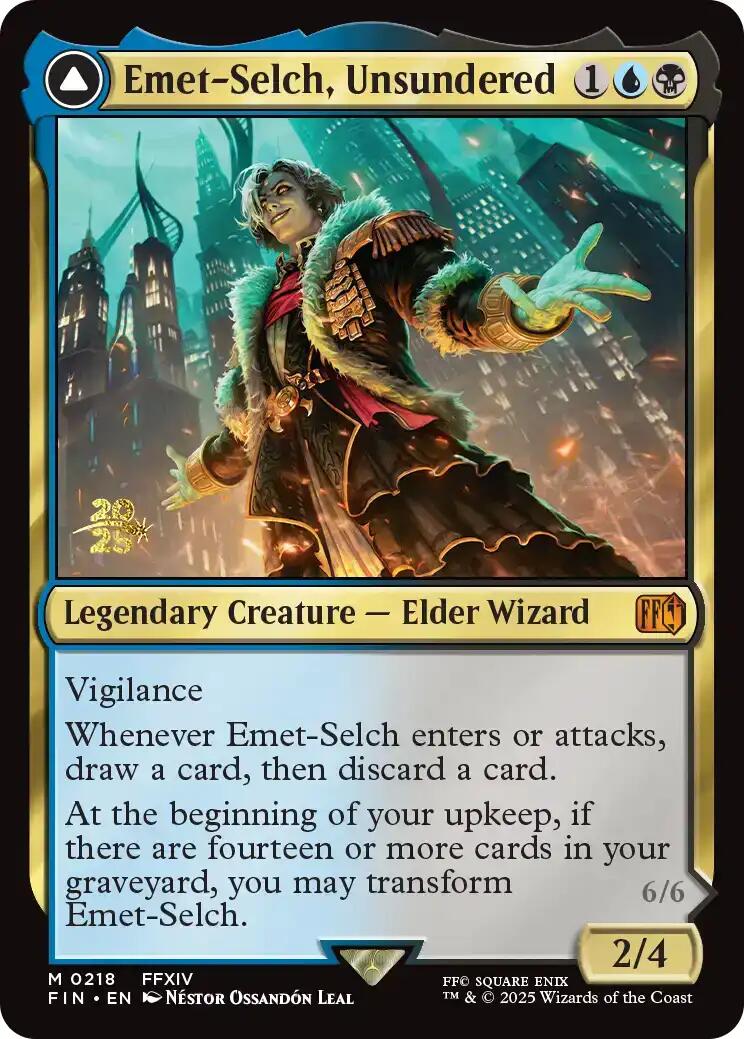 Emet-Selch, Unsundered // Hades, Sorcerer of Eld [FINAL FANTASY Prerelease Promo] | Lots Moore NSW