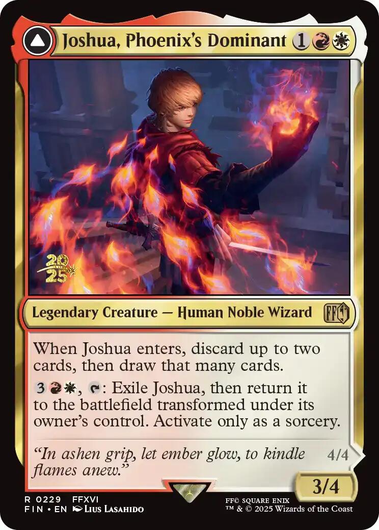 Joshua, Phoenix's Dominant // Phoenix, Warden of Fire [FINAL FANTASY Prerelease Promo] | Lots Moore NSW