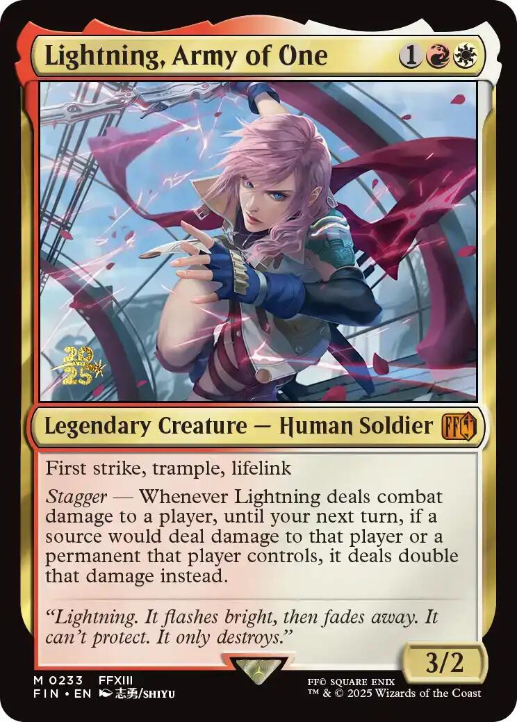 Lightning, Army of One [FINAL FANTASY Prerelease Promo] | Lots Moore NSW