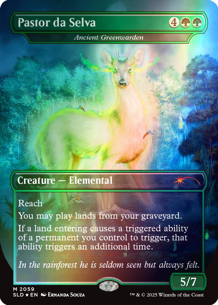 Pastor da Selva - Ancient Greenwarden (Rainbow Foil) [Secret Lair Drop Series] | Lots Moore NSW