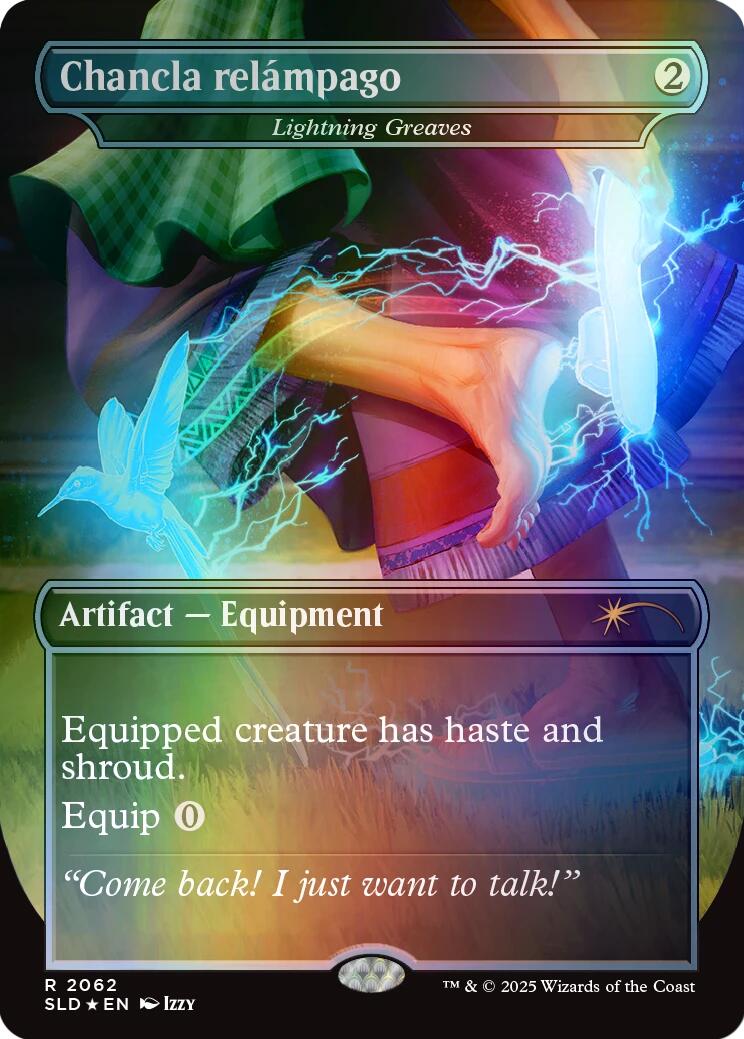 Chancla relampago - Lightning Greaves (Rainbow Foil) [Secret Lair Drop Series] | Lots Moore NSW