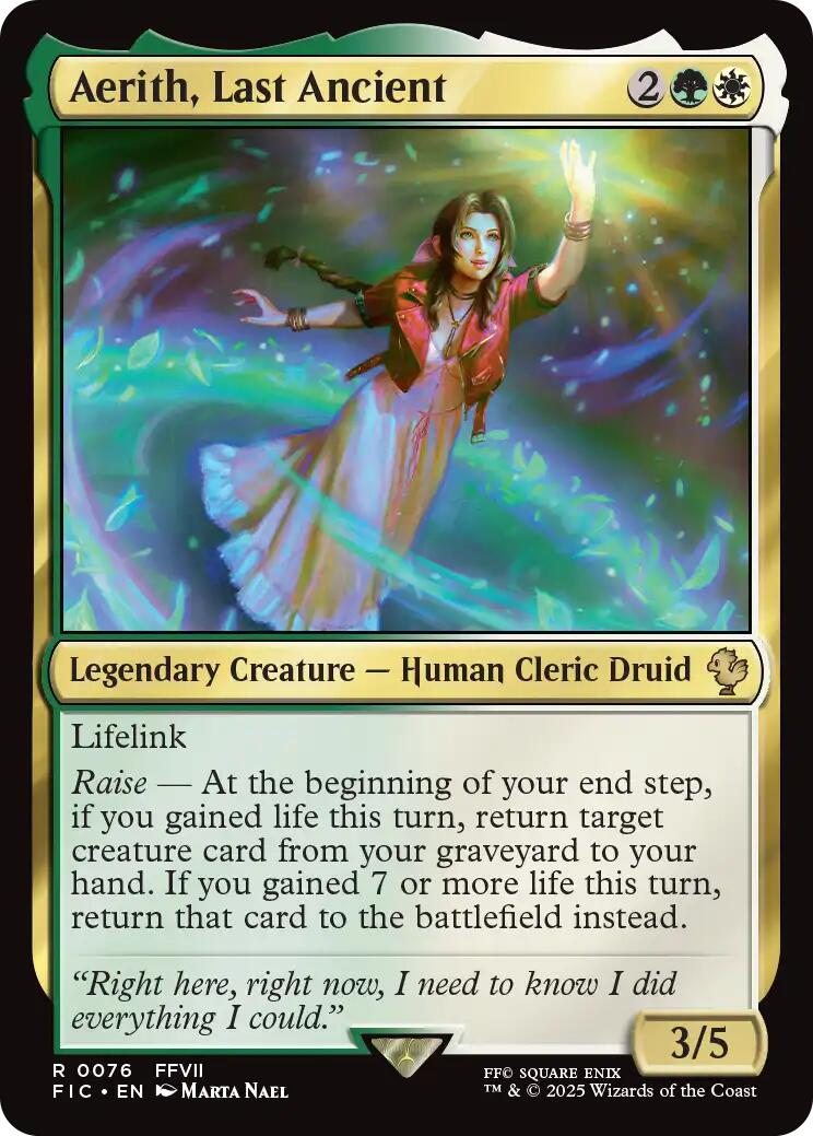 Aerith, Last Ancient (Surge Foil) [FINAL FANTASY Commander] | Lots Moore NSW