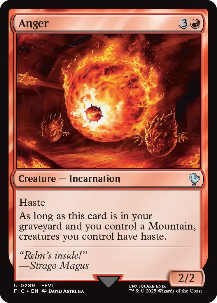 Anger (Surge Foil) [FINAL FANTASY Commander] | Lots Moore NSW
