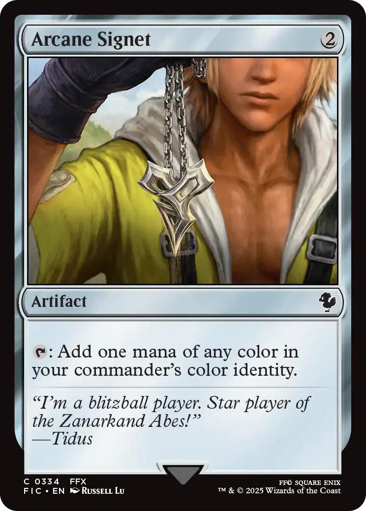 Arcane Signet (0334) (Surge Foil) [FINAL FANTASY Commander] | Lots Moore NSW