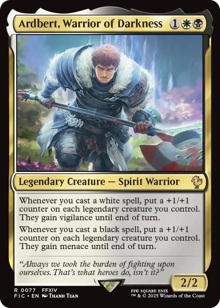 Ardbert, Warrior of Darkness (Surge Foil) [FINAL FANTASY Commander] | Lots Moore NSW