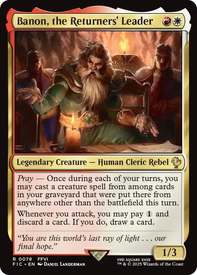 Banon, the Returners' Leader (Surge Foil) [FINAL FANTASY Commander] | Lots Moore NSW