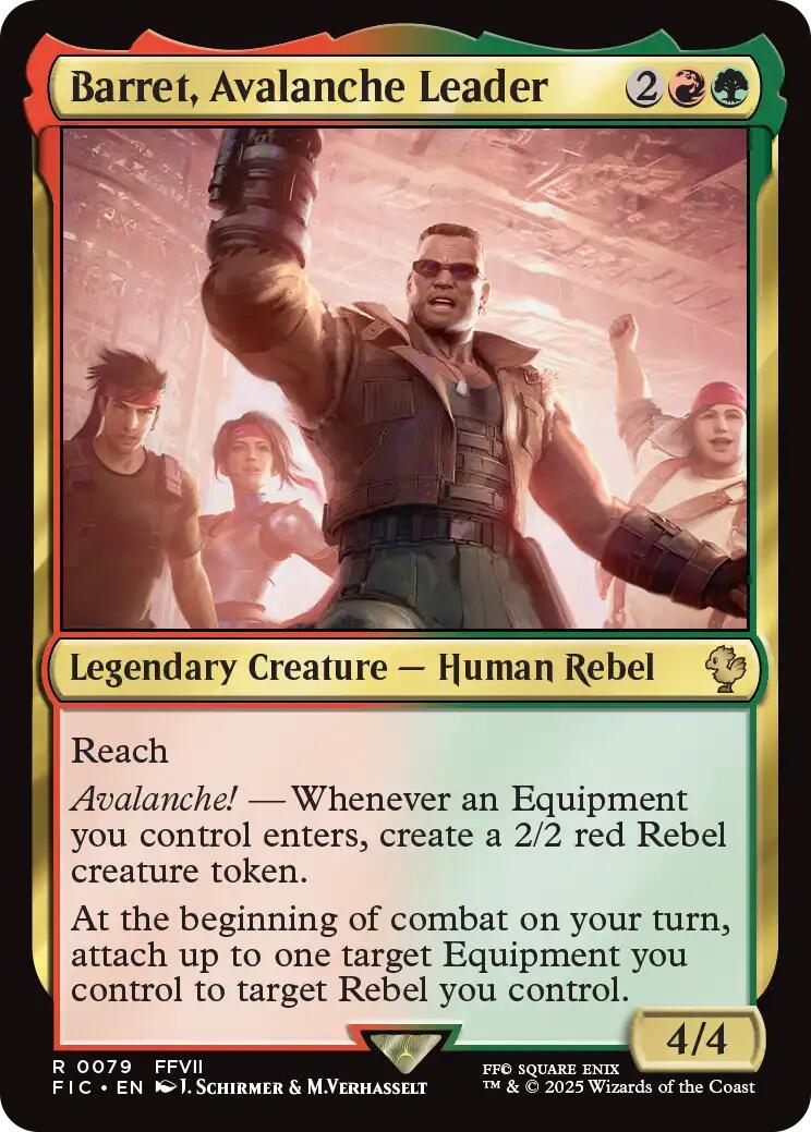 Barret, Avalanche Leader (Surge Foil) [FINAL FANTASY Commander] | Lots Moore NSW