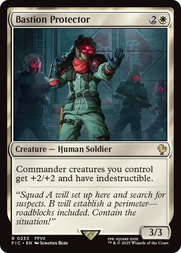 Bastion Protector (Surge Foil) [FINAL FANTASY Commander] | Lots Moore NSW