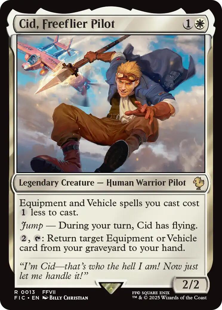 Cid, Freeflier Pilot (Surge Foil) [FINAL FANTASY Commander] | Lots Moore NSW
