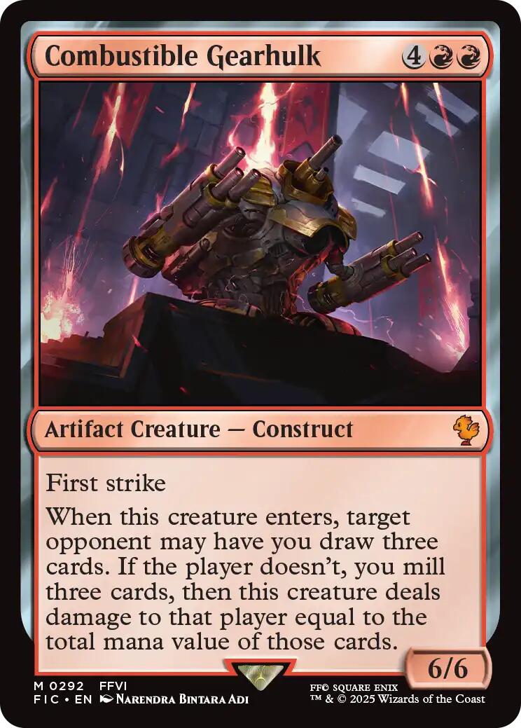 Combustible Gearhulk (Surge Foil) [FINAL FANTASY Commander] | Lots Moore NSW