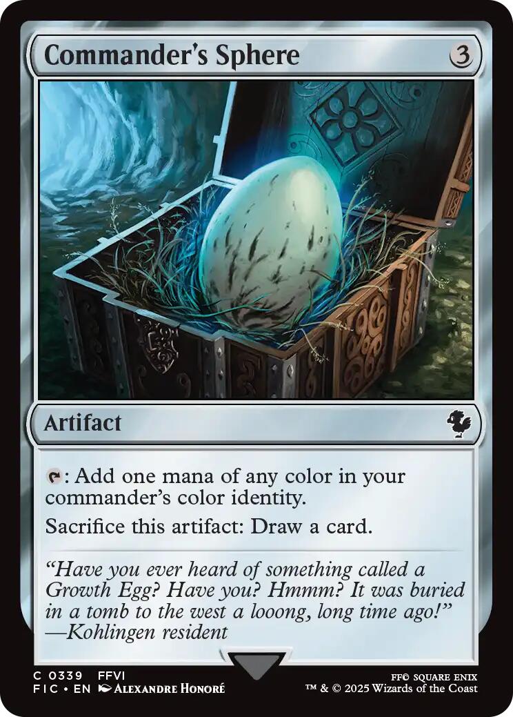 Commander's Sphere (Surge Foil) [FINAL FANTASY Commander] | Lots Moore NSW