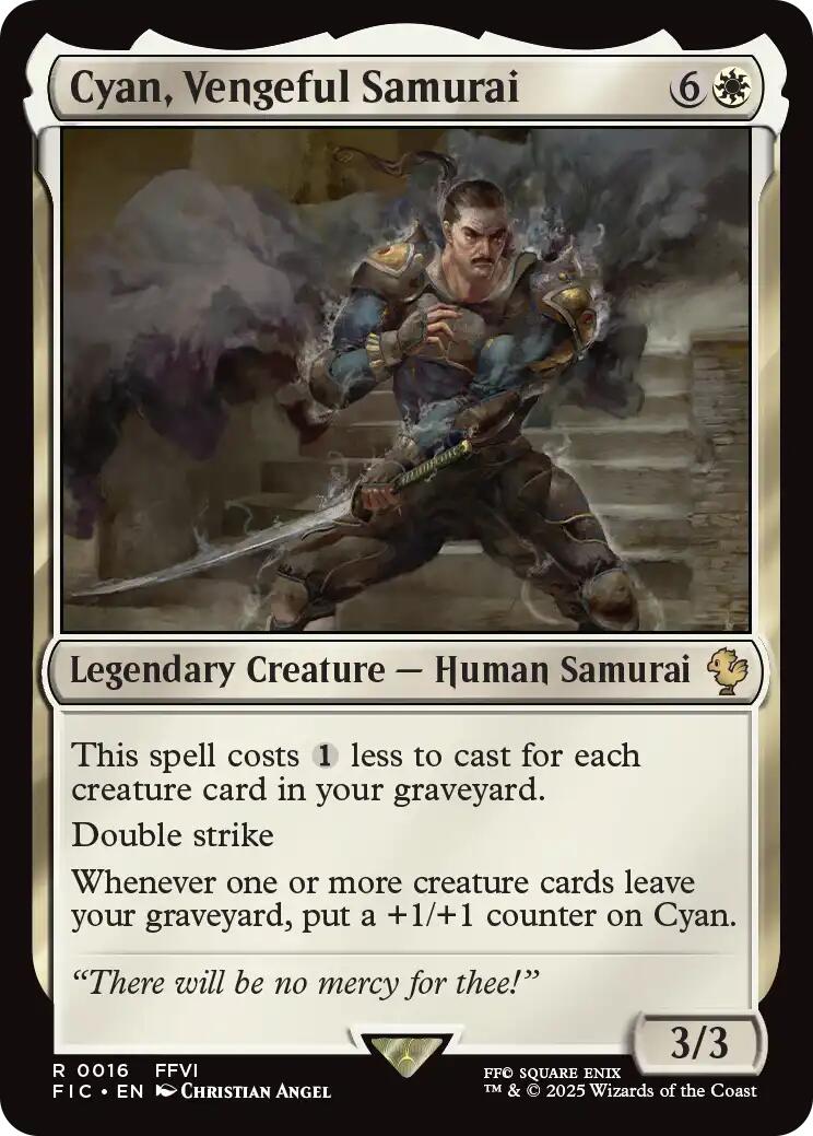 Cyan, Vengeful Samurai (Surge Foil) [FINAL FANTASY Commander] | Lots Moore NSW